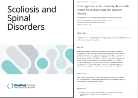 Lamantia Study on Adult Scoliosis In Scoliosis and Spinal Disorder (Cover)